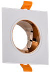 LIGHTING Downlight 4107 recessed swivel for GU10 lamp white/gold plastic IEK0