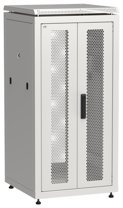 ITK LINEA N Шкаф сетевой 19" 24U 600х600мм двери передняя перфорированная задняя двустворчатая перфорированная серый