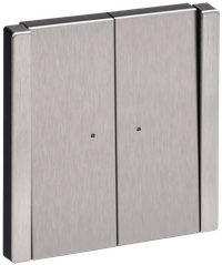 FORTE&PIANO Выключатель 2-клавишный с индикацией 10А FP706M металл никель IEK