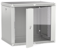 ITK LINEA W Шкаф настенный 9U 600х450мм дверь стекло серый 2.0