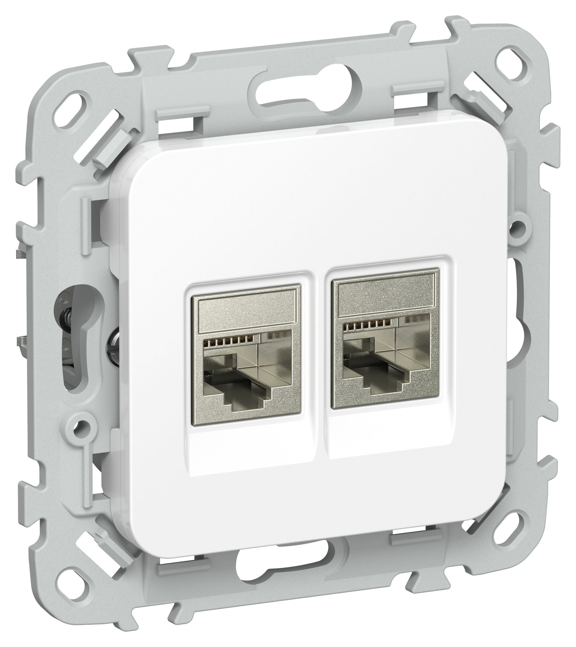 FLITE Розетка 2-местная компьютерная RJ45 категория 5Е STP РК5е-2-1-ФлБ белый IEK