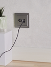 BRITE Розетка двойная TV+RJ45 кат.5E РТВ/РК12-БрС сталь IEK7