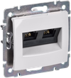 VALENA Розетка компьютерная двойная RJ45 категория 5Е UTP с захватами белый0