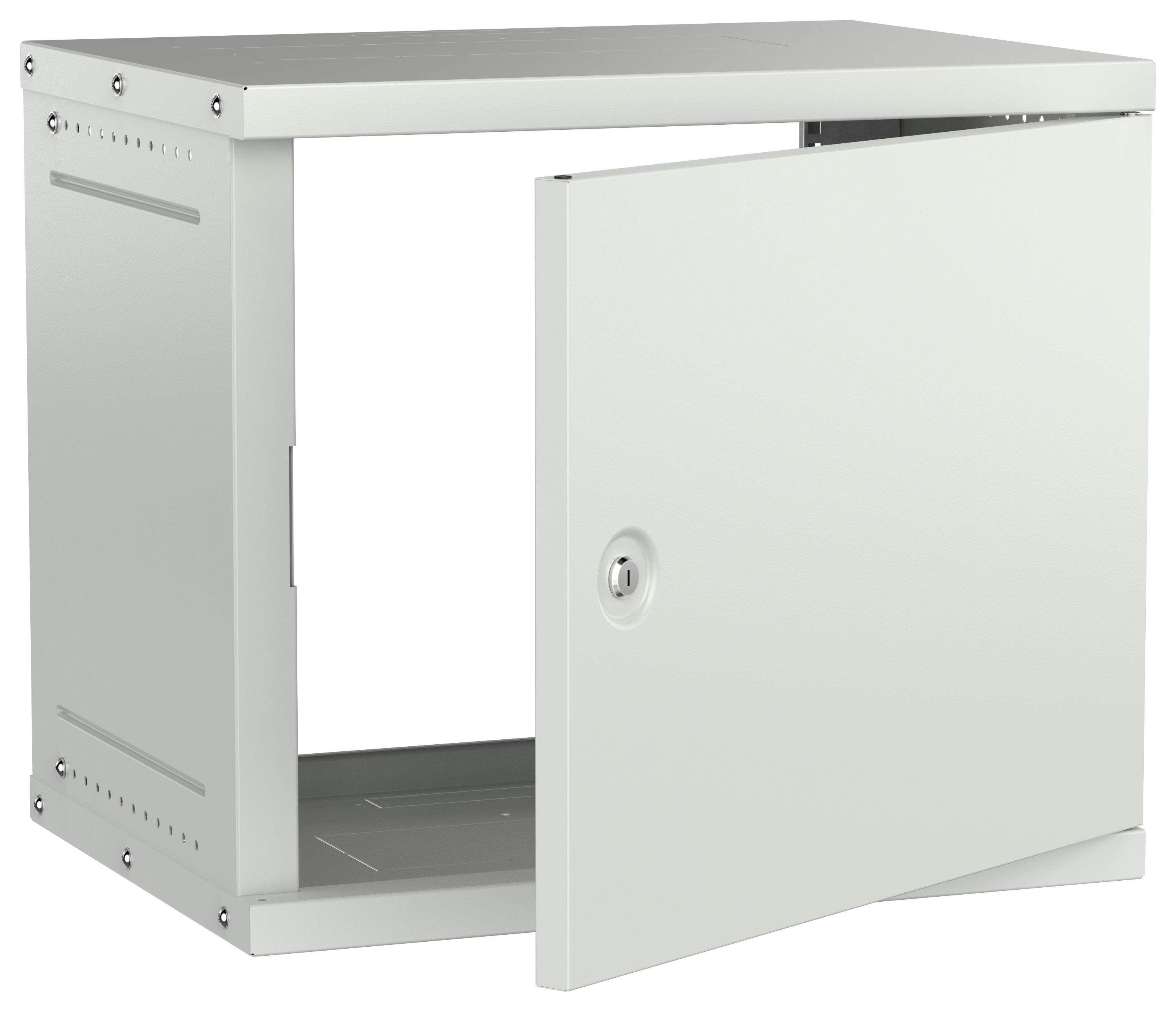 Шкаф настенный 19" 9U 600х450мм металлическая дверь серый GENERICA (LWE3-09U64-MF-G)
