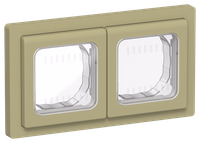 FLITE Рамка 2-местная IP55 Рпро-2-55-ФлО оливковый IEK