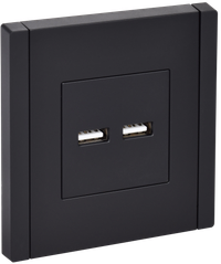 FORTE&PIANO Розетка USB A+A 3,1А FP149 черный IEK