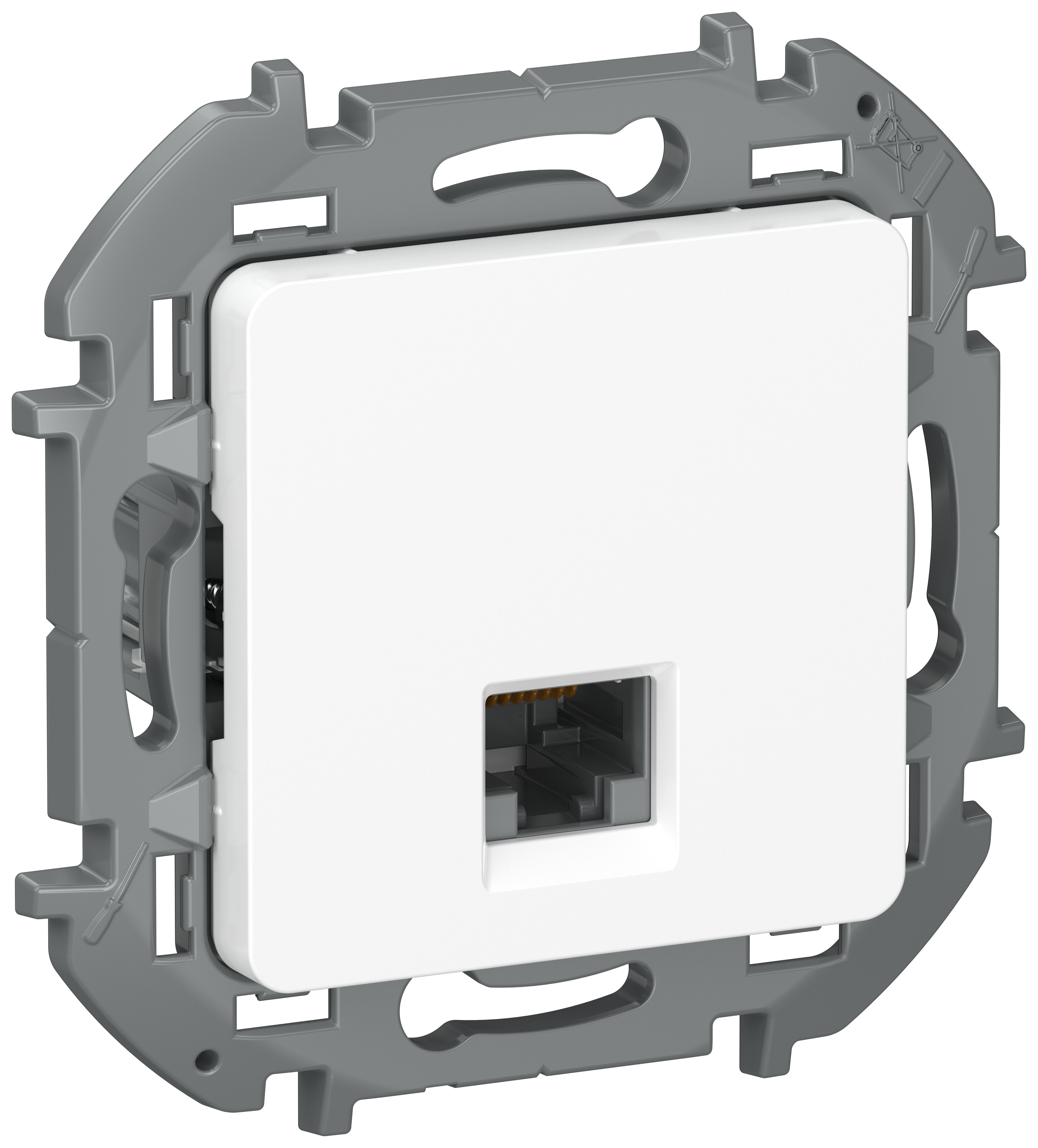 IEKINSPIRIA Розетка компьютерная RJ45 категория 6 UTP 6738301 белый IEK