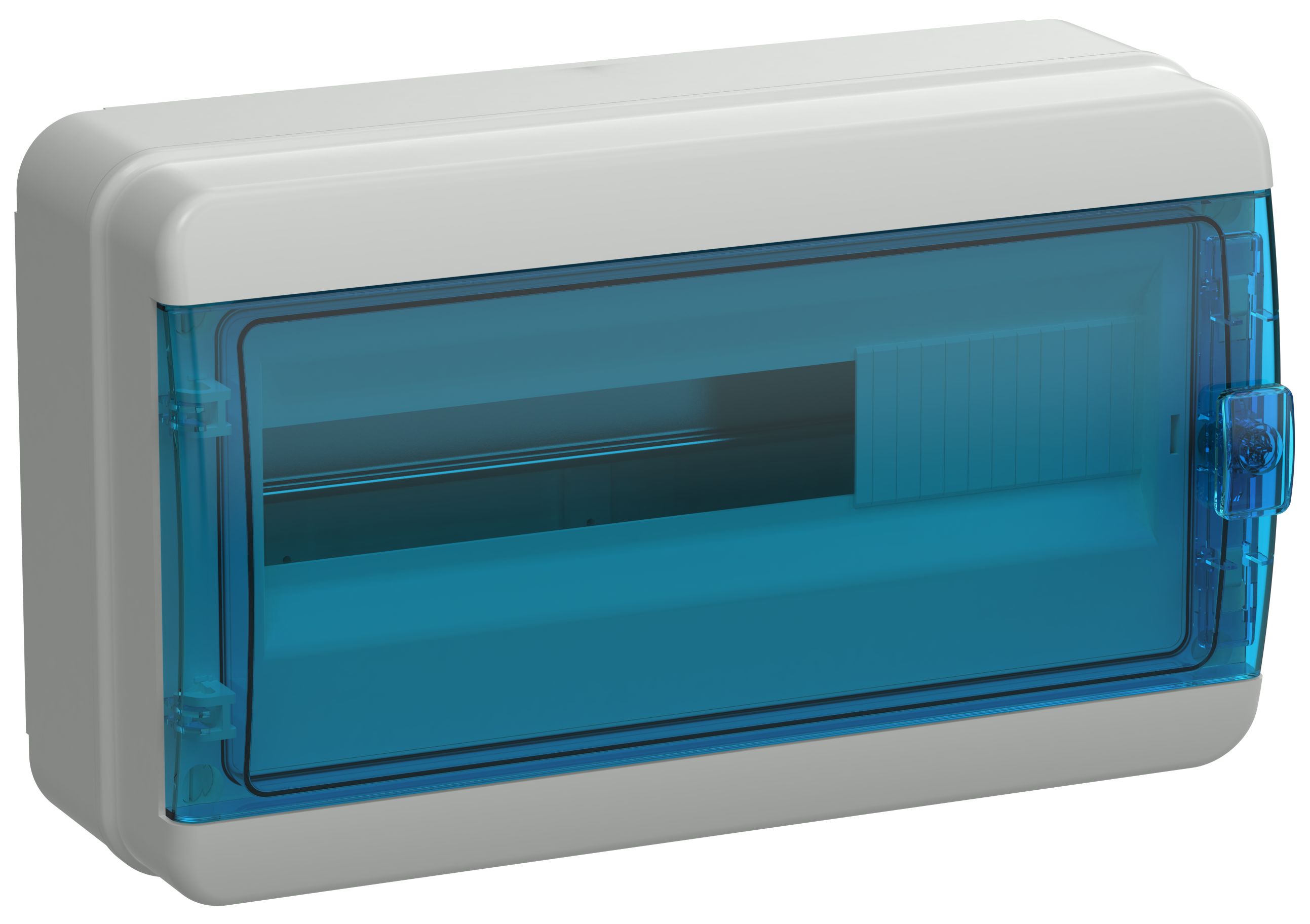 TEKFOR Корпус пластиковый КМПн-18 IP65 синяя прозрачная дверь IEK (TF5-KP72-N-18-65-K03-K07)