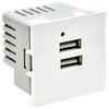 PRIMER РКЮ-23-40-П Розетка USB A+A 5В 4,2А (2 модуля) белая IEK0
