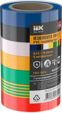 MIXTAPE 7 Electrical tape 0.15x15mm 5m (7pcs/set) IEK