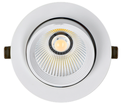 LIGHTING PRO Светильник светодиодный поворотный ДВО 1822 35Вт 4000К IP20 круг белый IEK