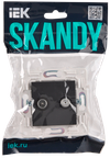 SKANDY Розетка двойная TV+SAT SK-A13G графит IEK1