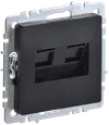BRITE Computer double socket RJ45 Cat.5e PK10-2-BrB black IEK0