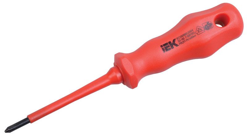 Отвертка крестовая PROFI Ph2х100мм 1000В IEK (TSC-3PH-2100)