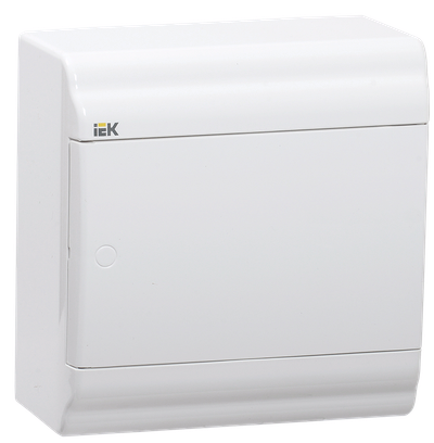 PRIME Wall-mounting plastic distribution enclosure 6 modules IP41 white/white door