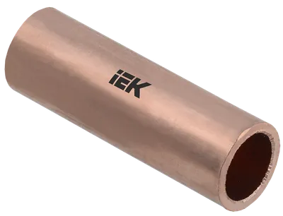 IEK copper sleeve GM is designed to connect crimping wires and cables with copper cores, made of electrical copper.