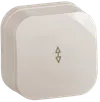VSp10-1-0-XK switch single-button 2 way 10A with opening installation GLORY (cream) IEK0