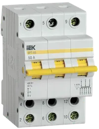 Three-position switch disconnector VRT-63 3P 50A IEK