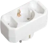 Adapter for 3 sockets T-01/01-2 --1round+2flat sockets IEK0