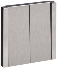 FORTE&PIANO Выключатель 2-клавишный 10А FP705M металл никель IEK