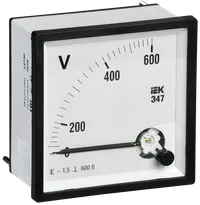 Voltmeter E47 600V class accuracy 1,5 72x72mm