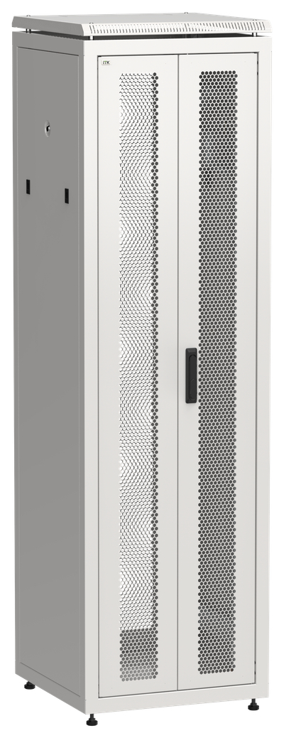 ITK LINEA N Шкаф сетевой 19" 42U 600х600мм двери передняя перфорированная задняя двустворчатая перфорированная серый
