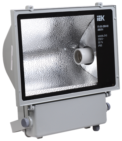 Комплект ПРОМО Прожектор металлогалогенный ГО03-250-02 250Вт цоколь E40 ассиметричный IP65 (LPHO03-250-02-K03) + трубка термоусадочная (UDRS-D4-1-K02) IEK