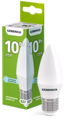 Лампа светодиодная C35 свеча 10Вт 230В 6500К E27 GENERICA0