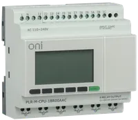 Micro PLC ONI. Expandable version. With built-in screen. 12 discrete inputs, 6 relay outputs. RTC. SD card. 2xRS485. ethernet. Supply voltage 220V AC