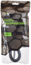 ITK Кабель электропитания PDU сечением 3х1,5 1М с разъёмом Schuko и без разъема1