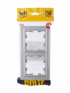 BRITE Рамка 2-местная IP44 РУ-2-БрА-44 алюминий IEK4