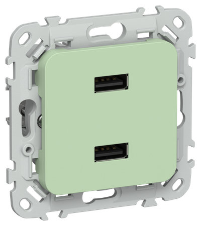 FLITE Розетка USB A+A 3,1А РЮ-2-ФлФ фисташковый IEK