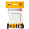 BRITE Выключатель 1-клавишный 10А в сборе ВСР10-1-0-БрБ белый IEK1