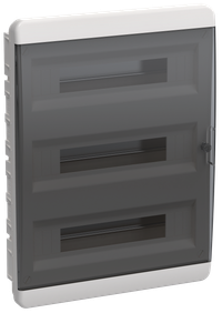 TEKFOR Корпус пластиковый ЩРВ-П-54 IP41 черная прозрачная дверь IEK