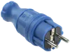 VBp3-1-0m Plug straight OMEGA IP44 rubber blue IEK0