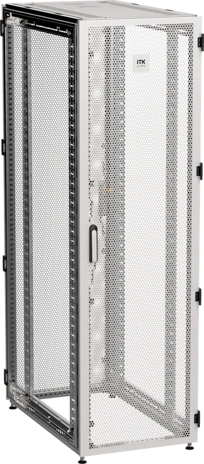 ITK by ZPAS Шкаф серверный 19" 45U 600х1200мм одностворчатые перфорированные двери серый РФ