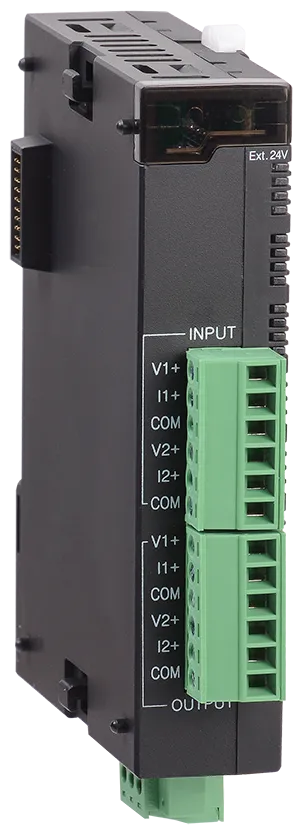 ПЛК S. Модуль расширения аналоговыми входами/выходами серии ONI. 2 аналоговых входа / 2 аналоговых выхода (ток/напряжение)