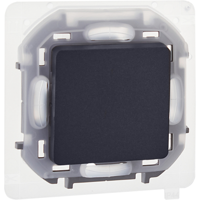 INSPIRIA Переключатель 1-клавишный схема 6 10АХ IP44 безвинтовые зажимы антрацит