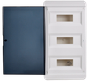 TEKFOR Корпус пластиковый ЩРН-П-36 IP41 черная прозрачная дверь IEK3