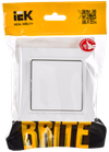 BRITE Выключатель 1-клавишный 10А в сборе ВСР10-1-0-БрАБ арктический белый IEK1