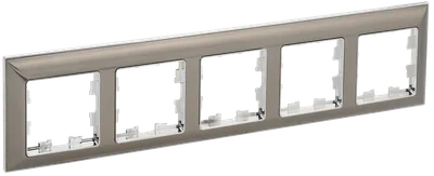 BRITE Frame 5-gang RU-5-Br chrome/nickel IEK