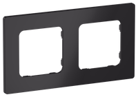 FLITE Рамка 2-местная РУ-2-К-ФлЧ черный IEK