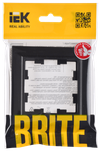 BRITE Рамка 1-местная РУ-1-БрЧ черный IEK1