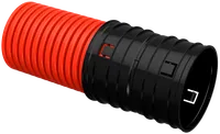 Труба гофрированная двустенная ПНД d=200мм красная (25м) IEK