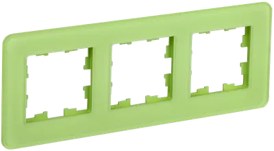 BRITE Frame 3-gang RU-3-2-Br glass eco green RE IEK