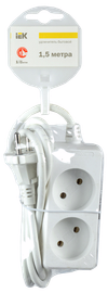 Удлинитель У2 2 места без заземления 1,5м 2х0,75мм2 10А/250В IEK1