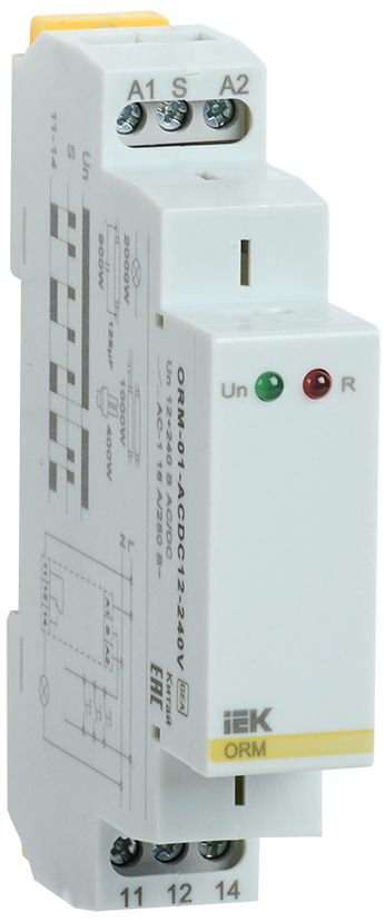 Реле импульсное ORM 1 контакт 12-240В AC/DC IEK (ORM-01-ACDC12-240V)