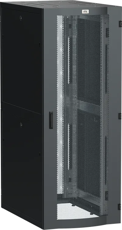 ITK LINEA S Шкаф серверный 19" 48U 750х1200мм передняя дверь двухстворчатая перфорированная задняя дверь перфорированная черный RAL 9005