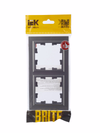 BRITE Рамка 2-местная РУ-2-БрС сталь IEK4