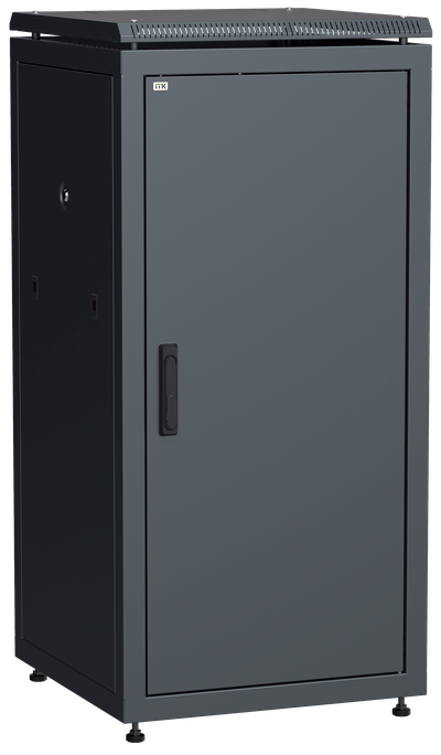 ITK LINEA N Шкаф сетевой 19" 18U 600х600мм металлическая передняя дверь черный